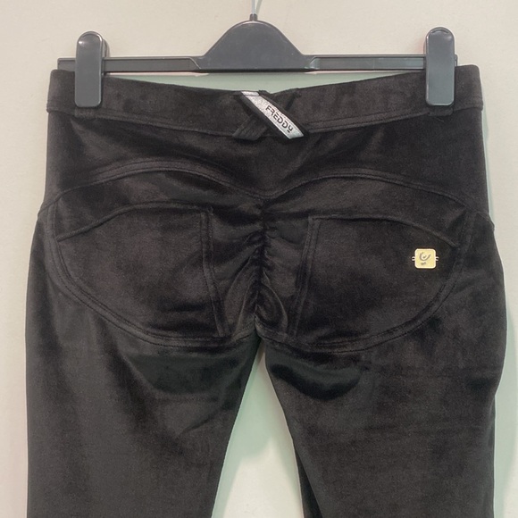 Freddy WR.UP Chenille Black Velour Pants Size 8 - Picture 8 of 16